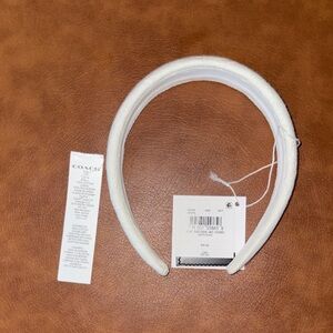 Coach white Headband